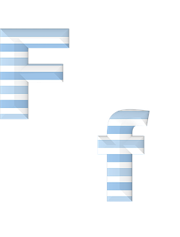 Striped Letter F Design PNG with transparent background