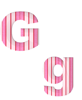 Striped Letter Gandg Design PNG with transparent background