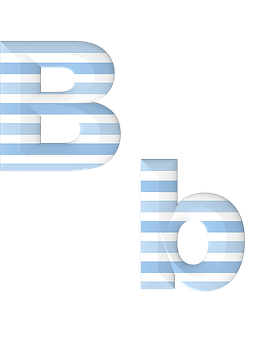 Striped Letter Illusion PNG with transparent background