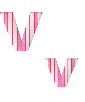 Striped Letter M Illusion PNG with transparent background