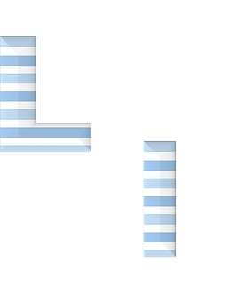 Striped Letter Optical Illusion PNG with transparent background