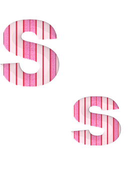 Striped Letter S Design PNG with transparent background