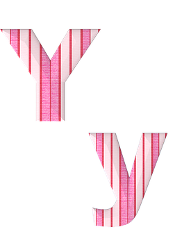 Striped Letter Y Graphic PNG with transparent background