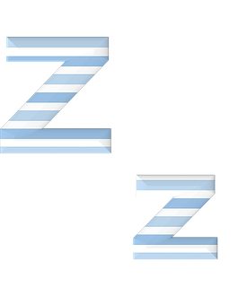 Striped Letter Z Graphic