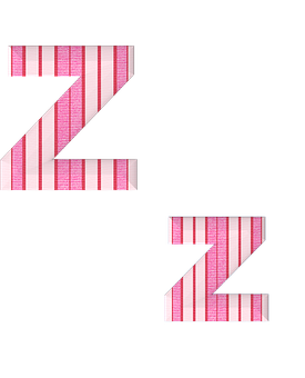 Striped Letter Z Illusion PNG with transparent background