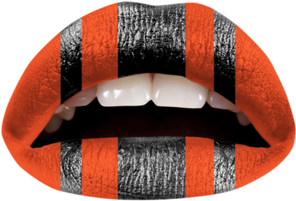 Striped Lipstick Art PNG with transparent background
