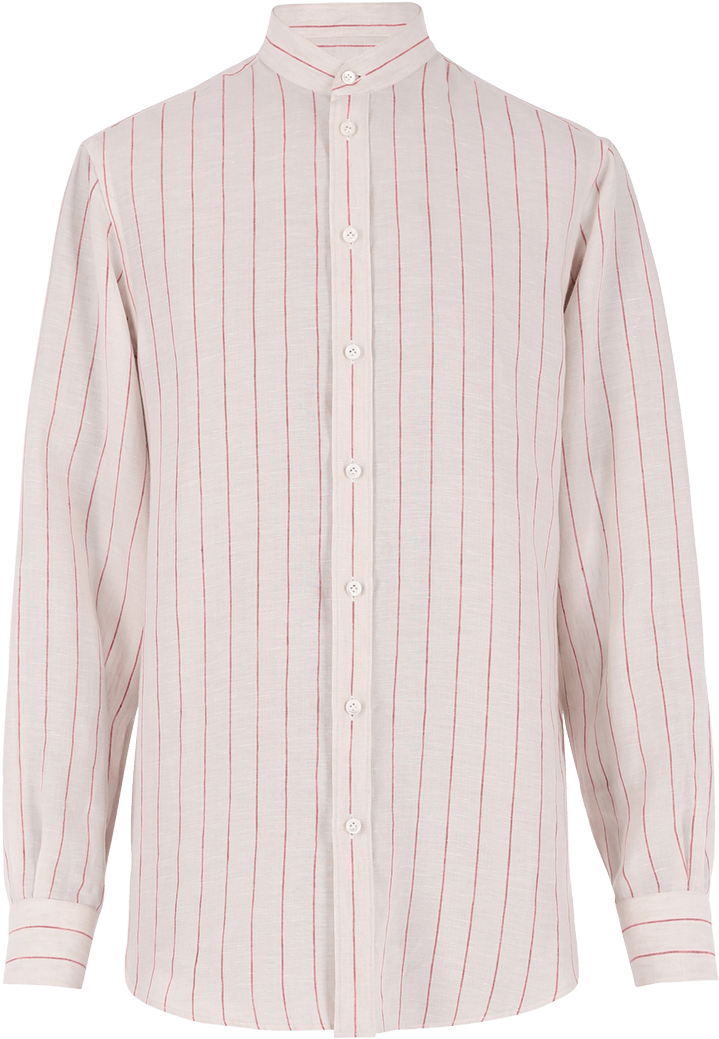 Linen Shirt With Red Stripes Ss19 Collection, Pal Zileri - Formal Wear, HD Png Download PNG with transparent background