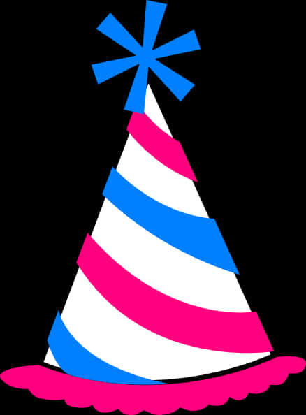 Striped Party Hat Vector