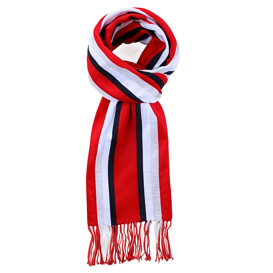 Striped Red Scarf Png 06252024