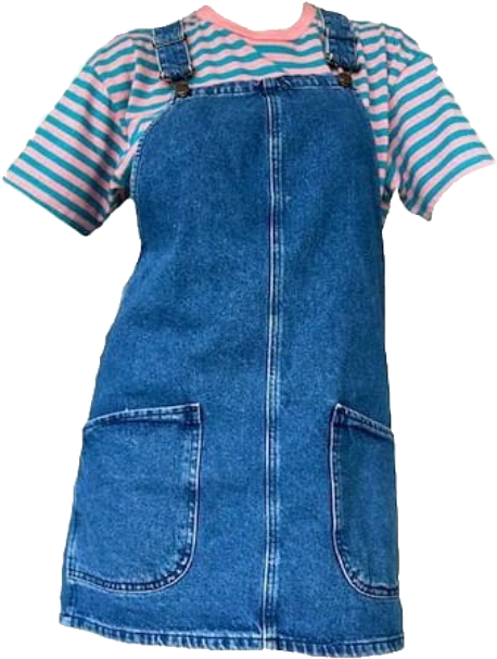 Striped Shirt Denim Dress Childrens Clothing