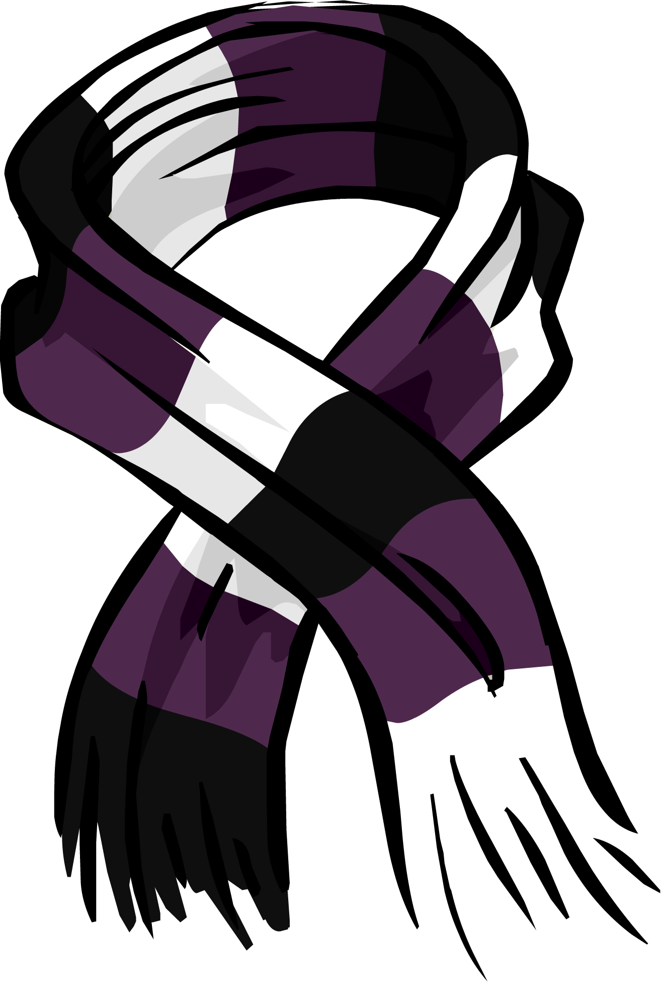 Purple Rugby Scarf Png Image - Scarf Clipart, Transparent Png PNG with transparent background