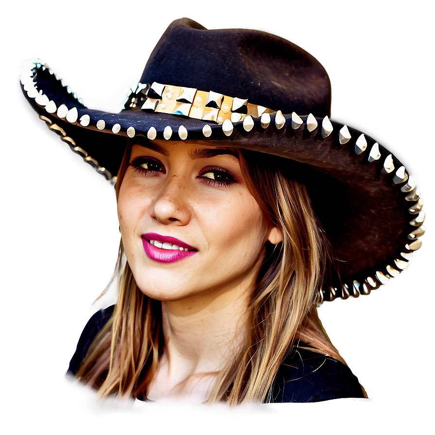 Studded Cowgirl Hat Png 06132024