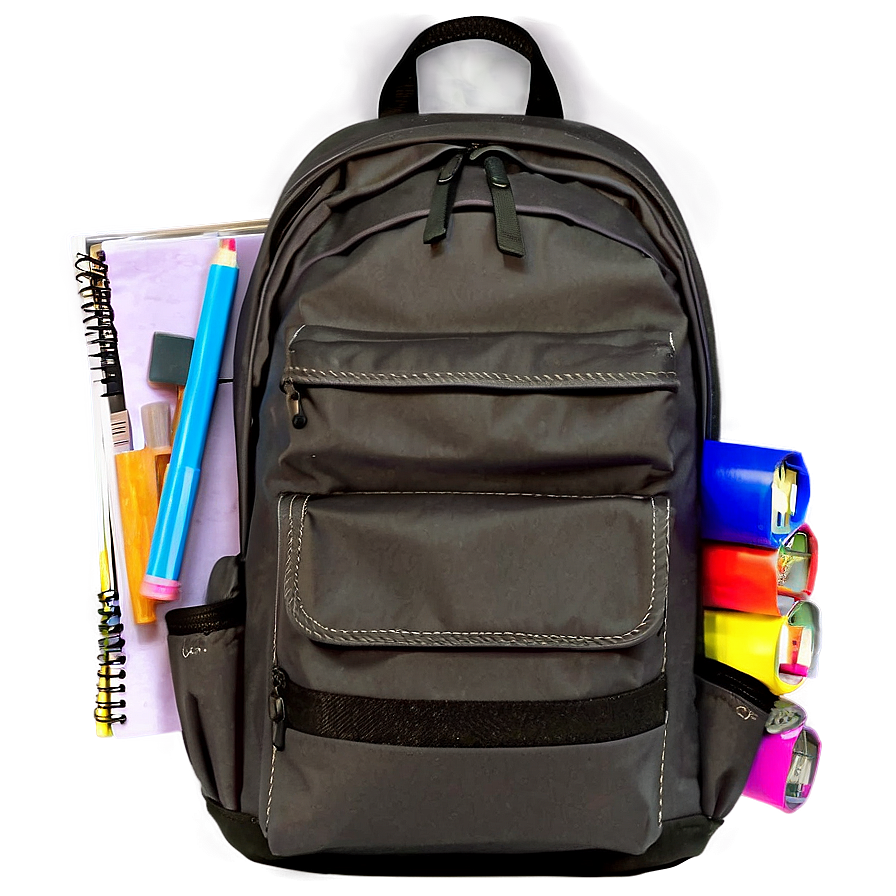 Student Backpack And Supplies Png 05232024