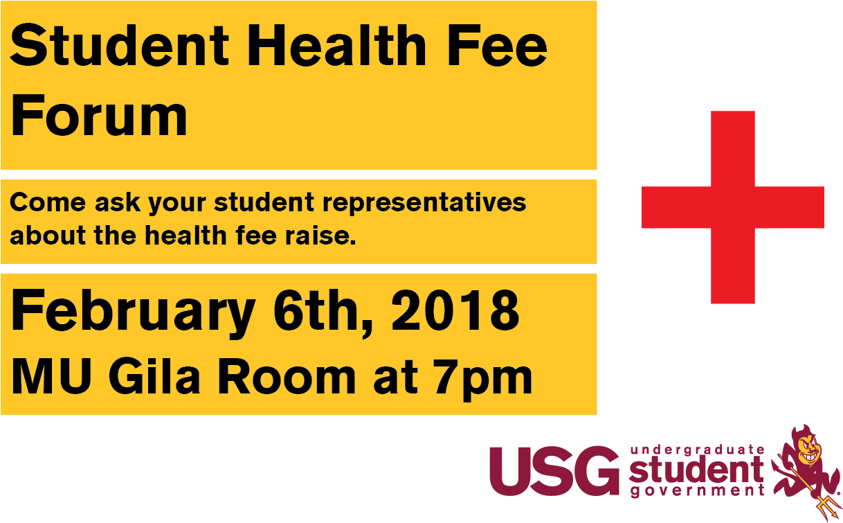 Student Health Fee Forum Event Poster2018