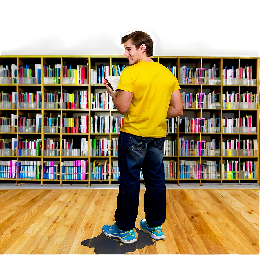 Student in Library PNG   05232024 PNG image with a transparent background, free high-resolution download