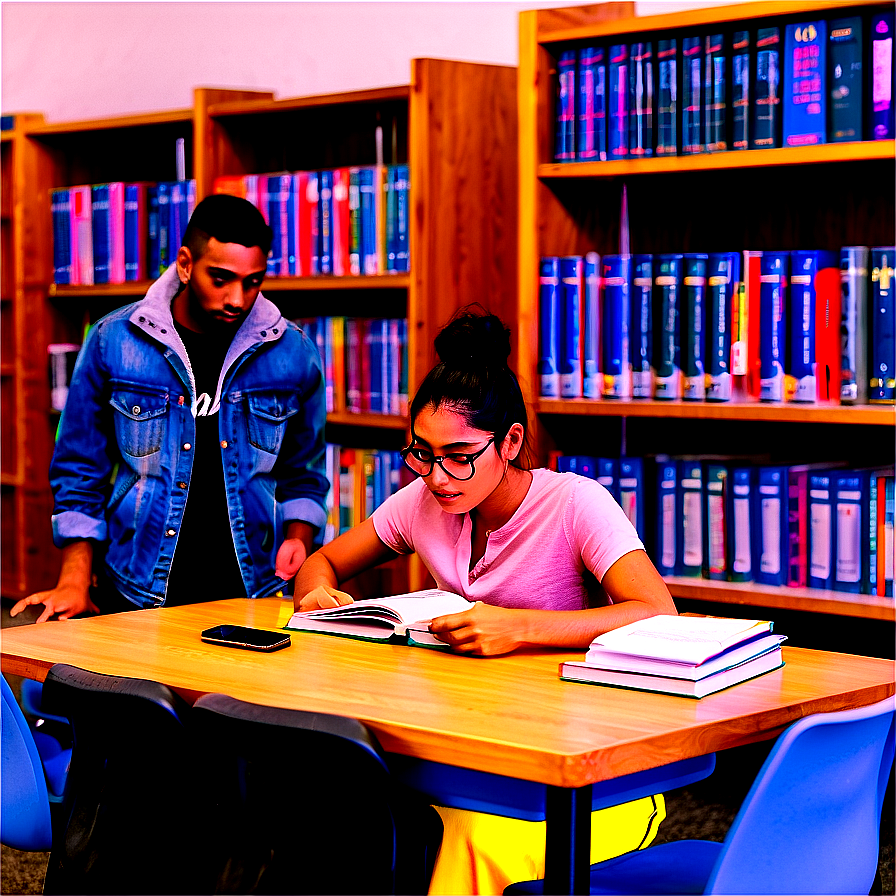 Student In Library Png 06122024