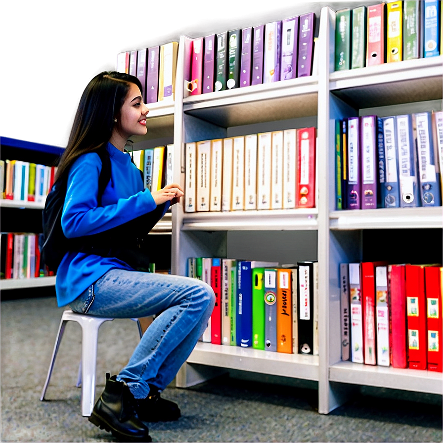 Student in Library PNG   vqq25 PNG image with a transparent background, free high-resolution download