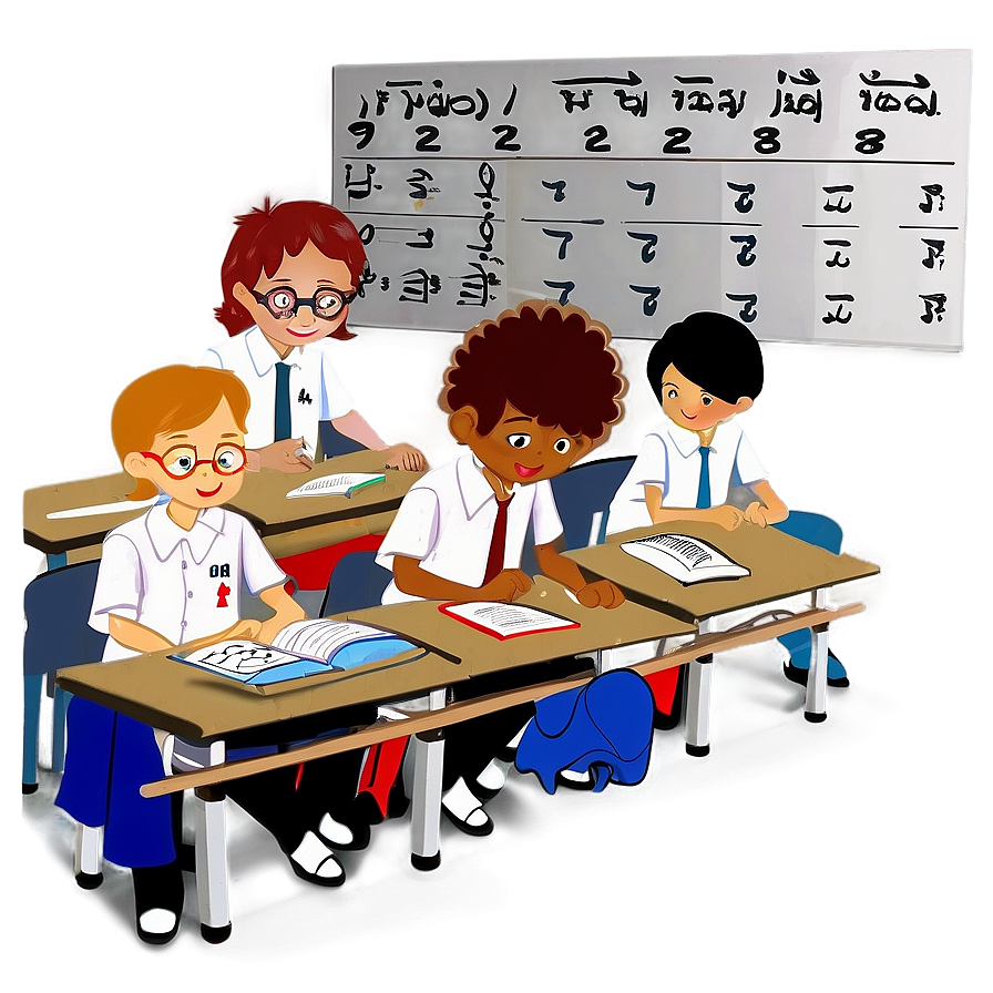 Student In Math Class Png Bpm65