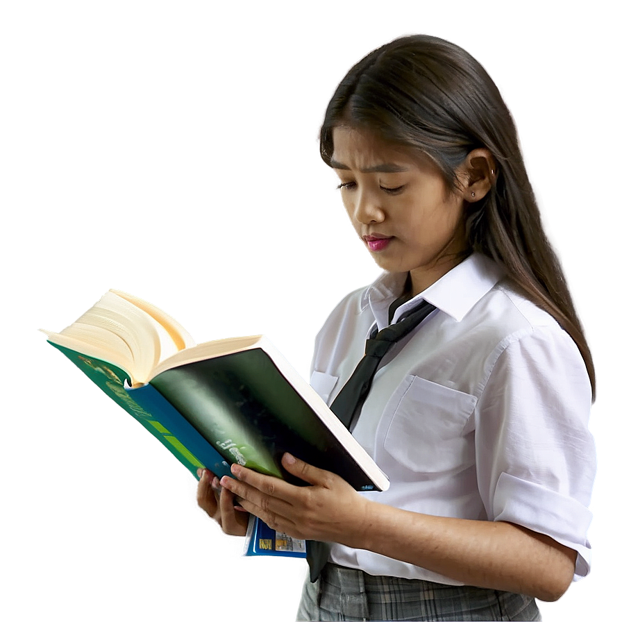 Student Reading Book Png Qsw