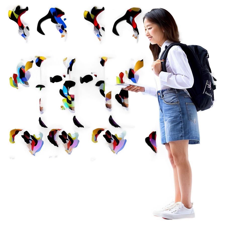 Student With Backpack Png 89