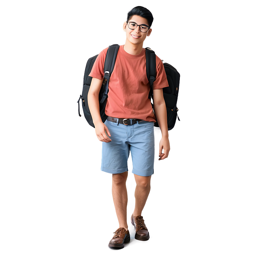 Student With Backpack Png Taa90