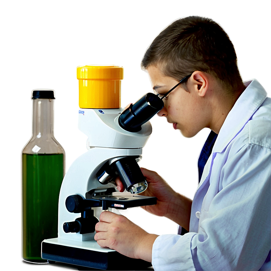 Student With Microscope Png Jkf