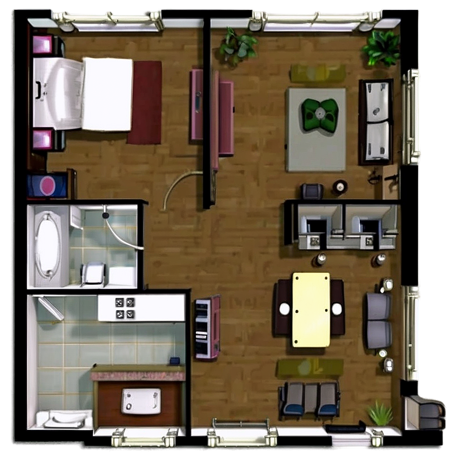 Studio Apartment Floor Plan Png 50