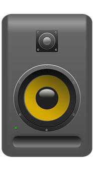 Studio Monitor Speaker Graphic PNG with transparent background