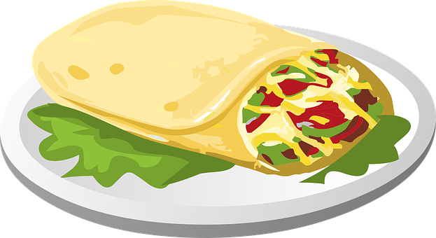 Stuffed Tacoon Plate PNG with transparent background