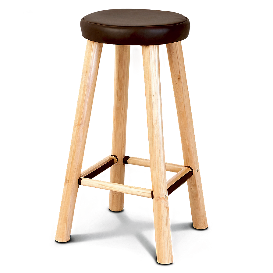 Sturdy Wooden Barstool Png 94