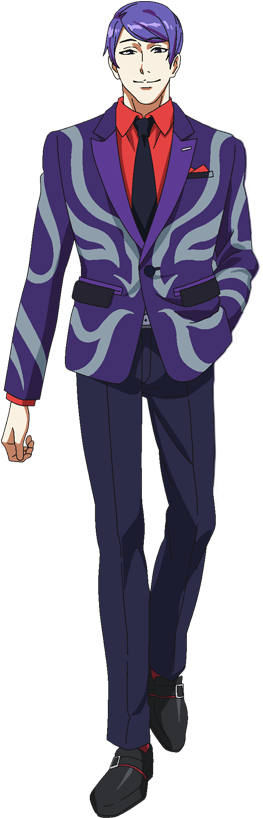 Stylish Anime Characterin Suit PNG with transparent background