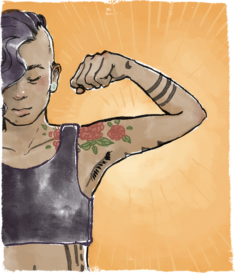 Stylish Arm Tattoos Illustration