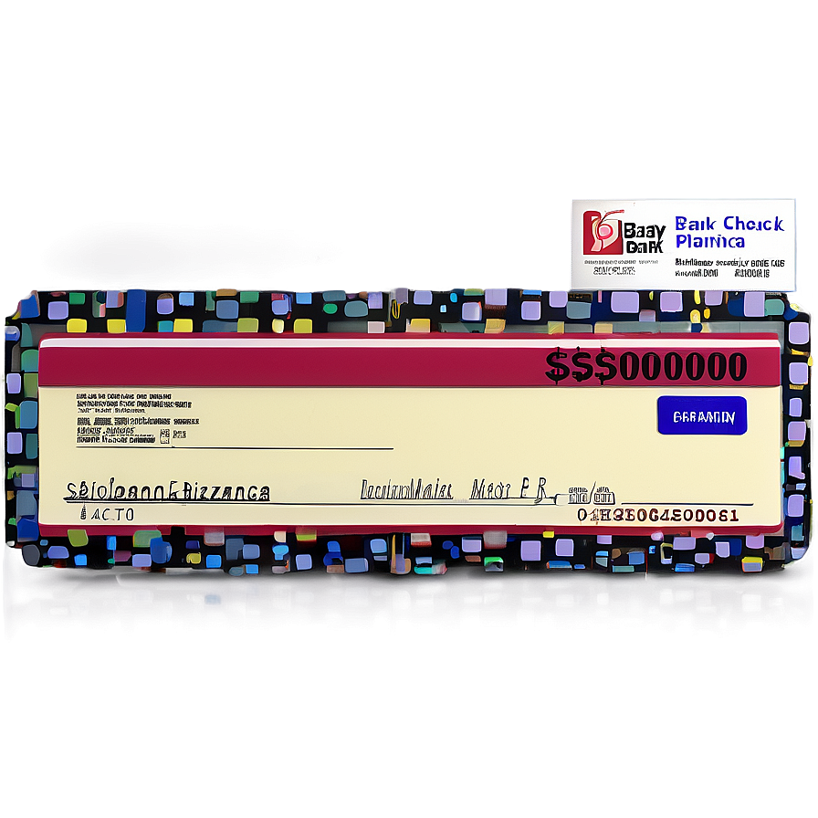 Stylish Bank Check Png Pcf17