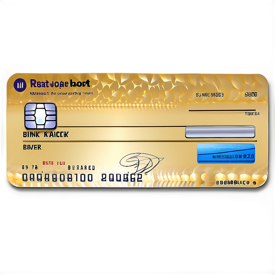 Stylish Bank Check Png Vlw68