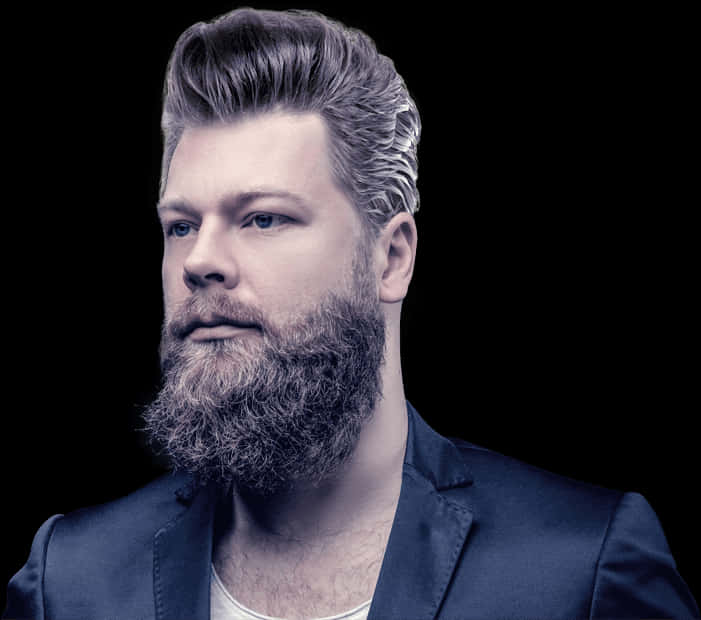 Stylish Bearded Man Hairstyle