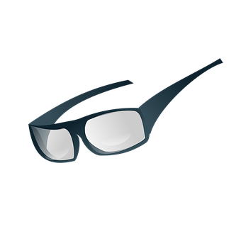Stylish Black Eyeglasses Graphic PNG with transparent background