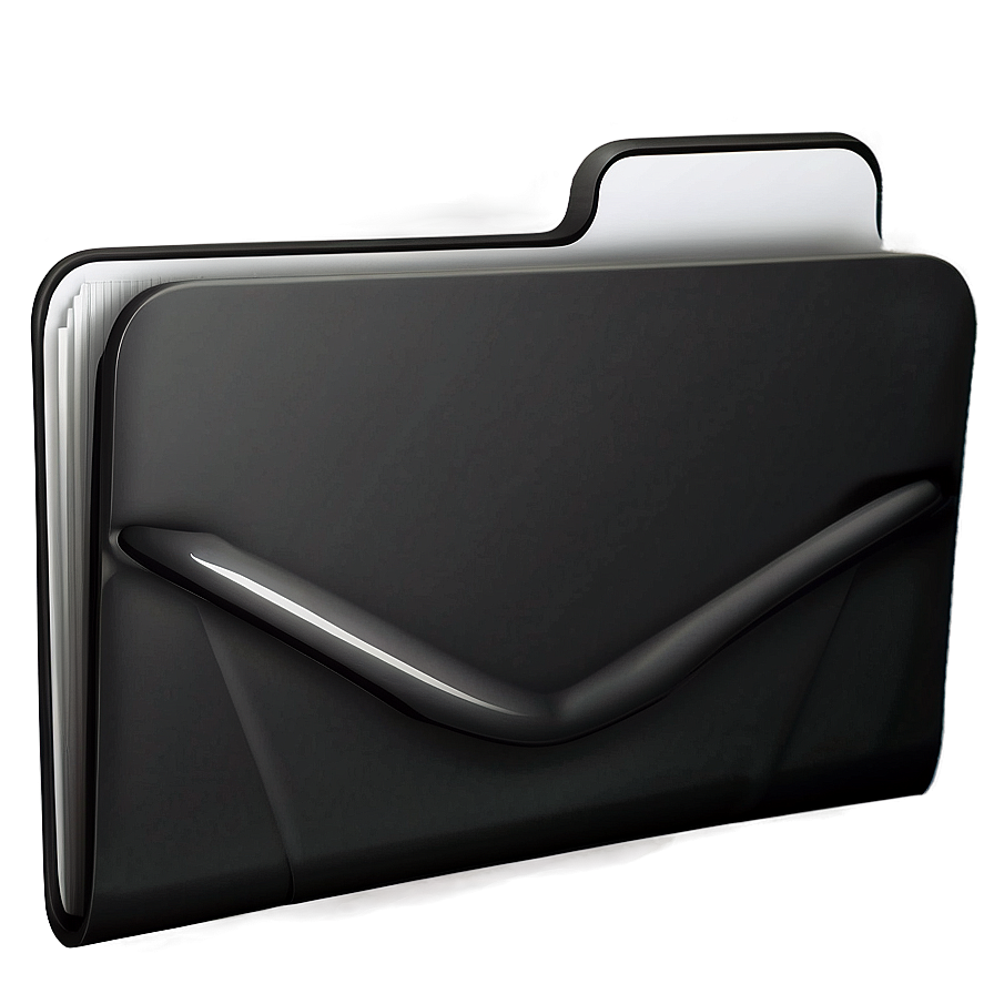 Stylish Black Folder Icon Png 80