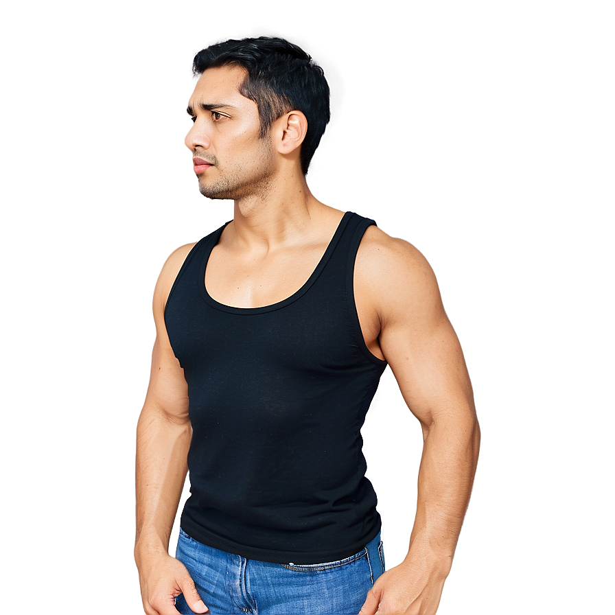 Stylish Black Tank Top Png 53