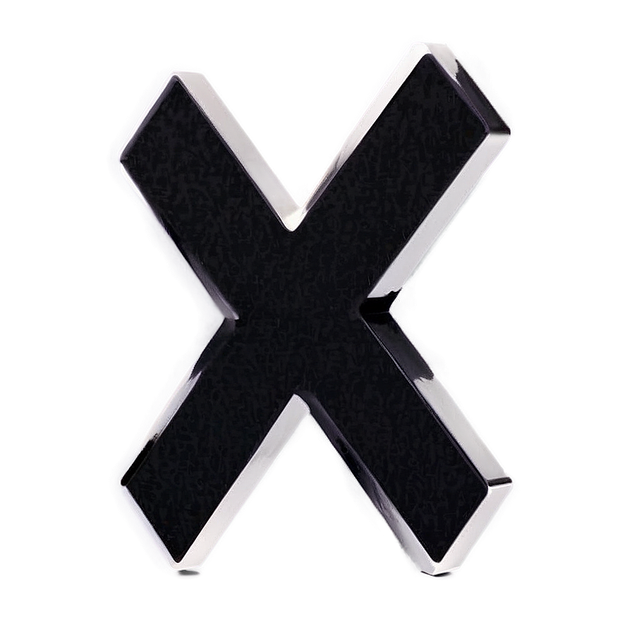 Stylish Black X Art Png Fbo99