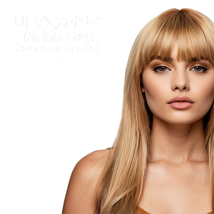 Stylish Blonde Bangs Look Png Swm