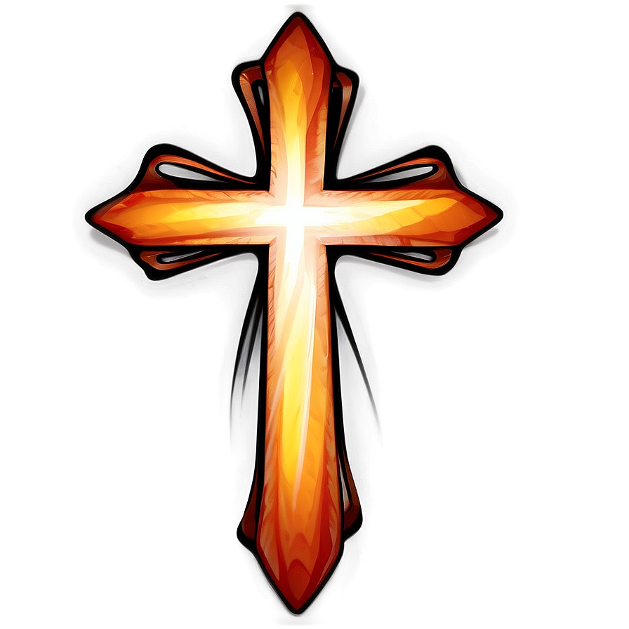 Stylish Cross Artwork Png Ipu44