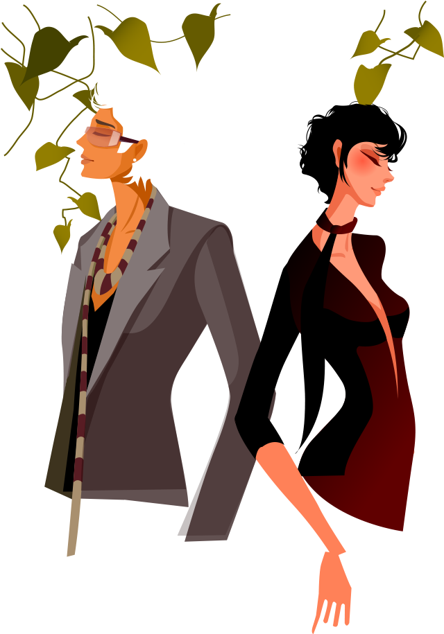 Fashion Clipart Man Woman - Man Woman Fashion Clipart, HD Png Download PNG with transparent background