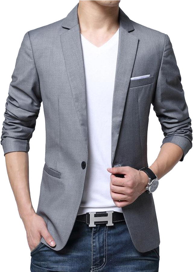 Stylish Gray Blazer Fashion