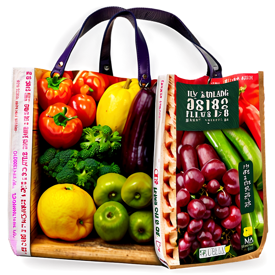 Stylish Grocery Bag Png 06132024