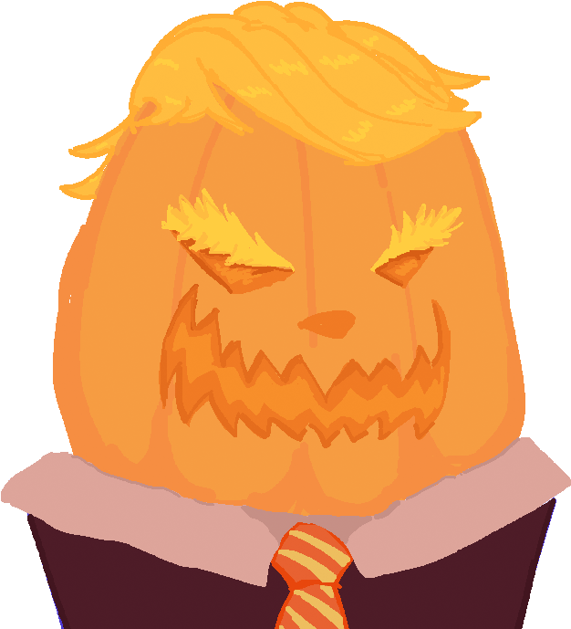Post - Jack-o'-lantern PNG with transparent background