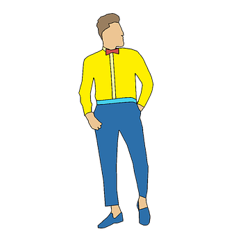 Stylish Man Illustration PNG with transparent background