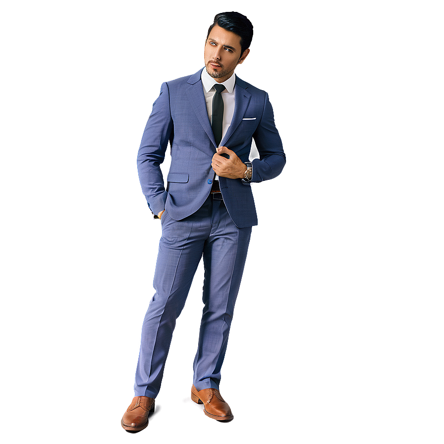 Stylish Man Suit Pose Png Iso