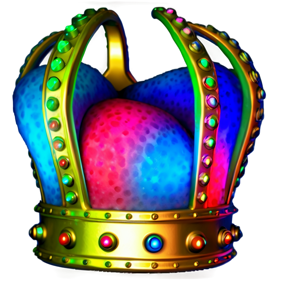 Stylish Neon Crown Png Gup16