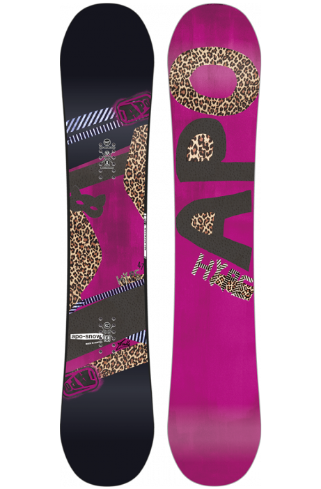 Stylish Pink Leopard Snowboard Design PNG with transparent background