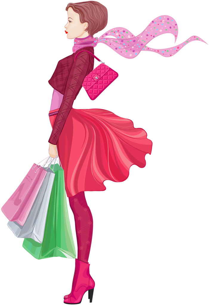 Stylish Shopping Spree Illustration